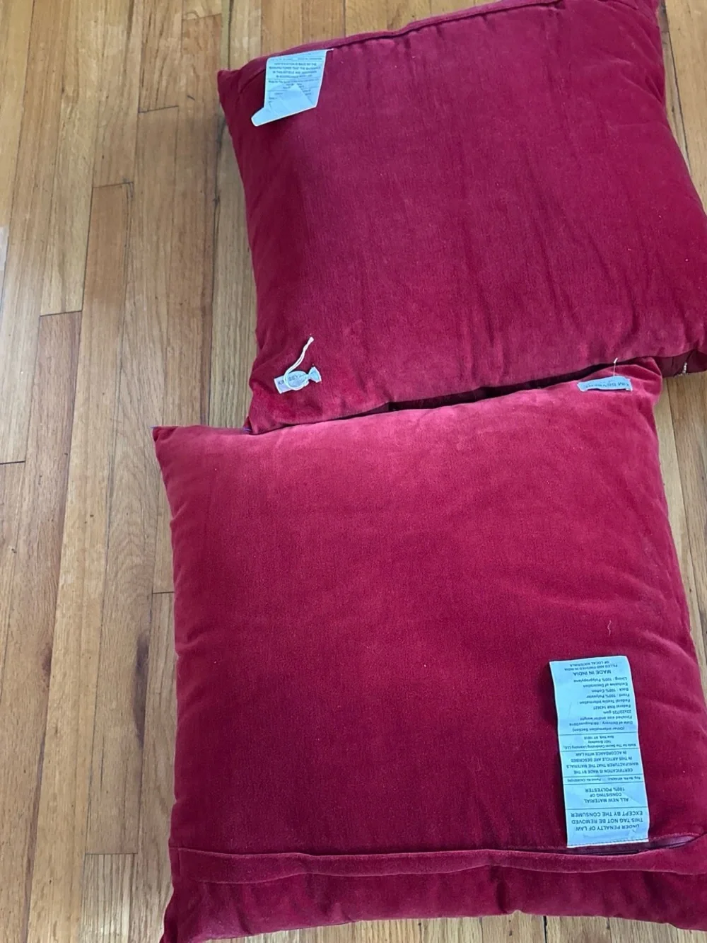 New set of two Christmas Kim Seybert Holiday Christmas decorative beaded pillow